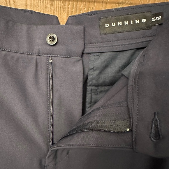 Dunning Mens 36x32 Everbest Blue Golf Performance Straight Leg Flat Front Pants - Picture 2 of 9